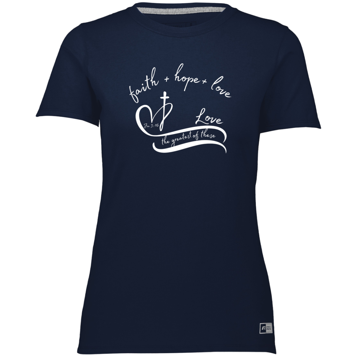 The Greatest of These is Love Ladies’ Essential Dri-Power Tee