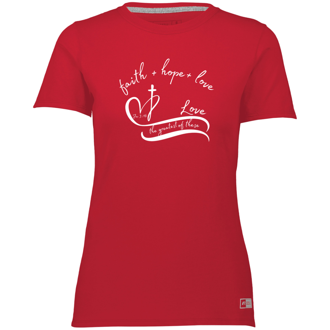 The Greatest of These is Love Ladies’ Essential Dri-Power Tee