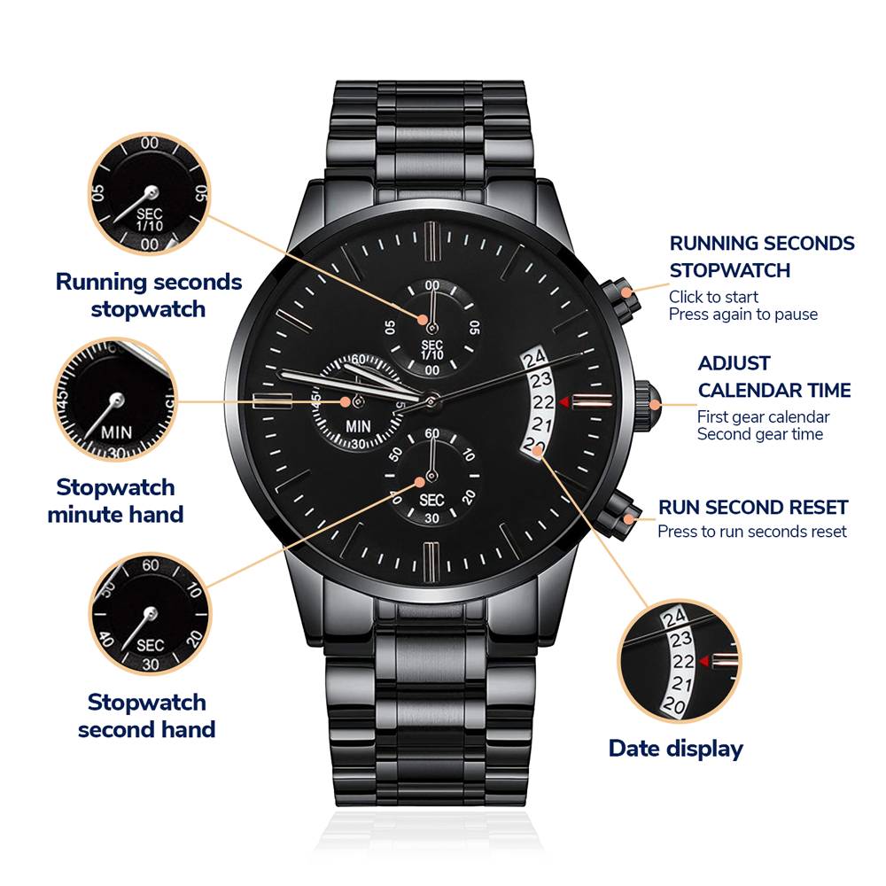 To the Greatest Dad Engraved Chronograph Watch