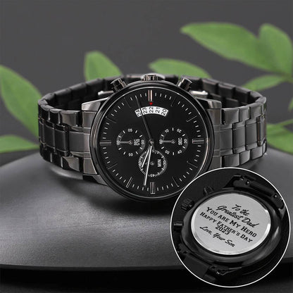 To the Greatest Dad Engraved Chronograph Watch