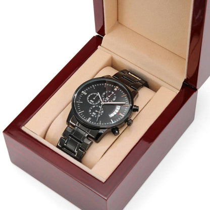 To Dad from Daughter Engraved Chronograph Watch