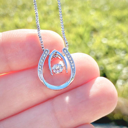 To My Daughter Horseshoe Diamond Necklace